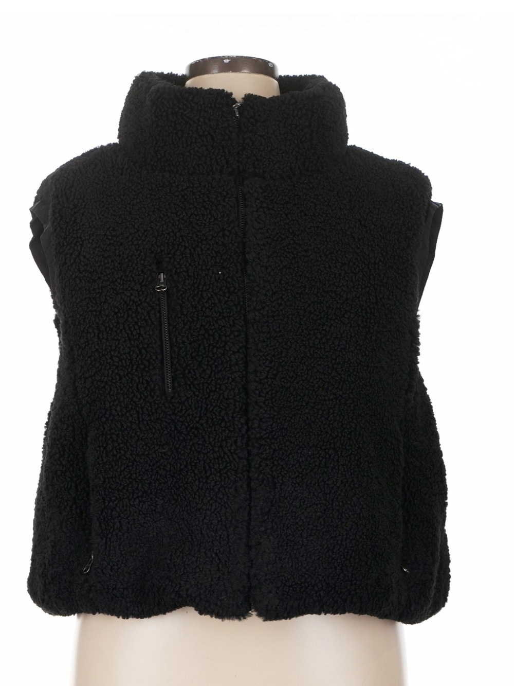 DYLAN Black Sherpa Zip Vest Size XL